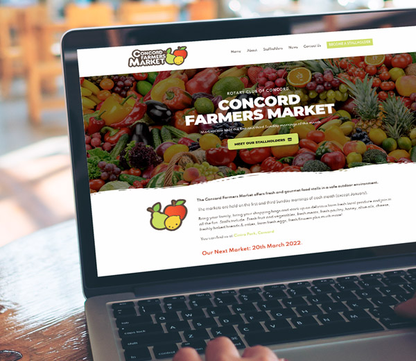 Concord Famers Market website