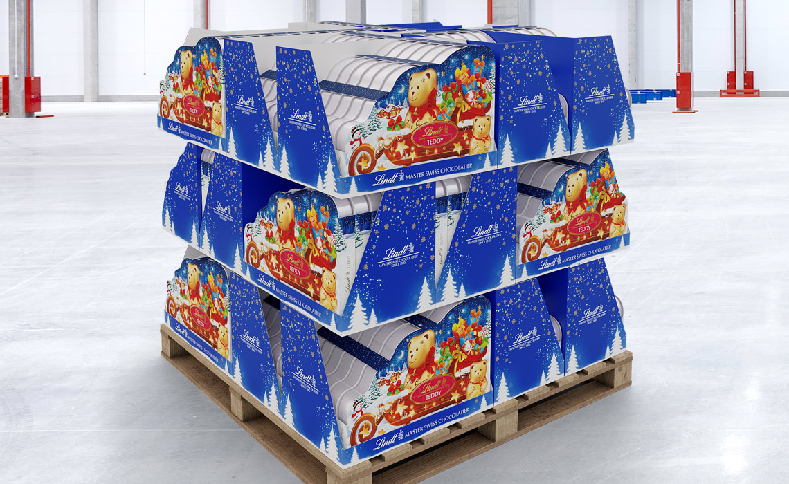 Lindt Teddy Calender pallet render